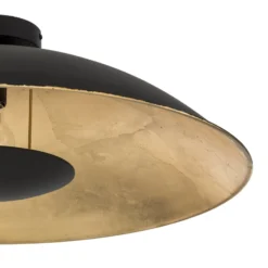 Lindby Deckenlampe Emilienne, schwarz/gold, Metall, Ø 60 cm