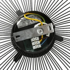 Lindby Deckenlampe Fabronia, schwarz/weiß, Glas, Kugel, E27