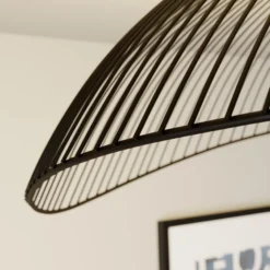 Lindby Deckenlampe Fabronia, schwarz/weiß, Glas, Kugel, E27