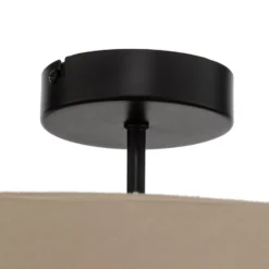 Lindby Deckenlampe Jusari, creme, Textil, Ø 56 cm, E27