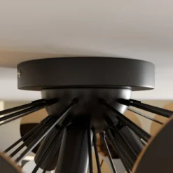 Lindby Deckenlampe Kinan, Ø 54 cm, schwarz, gold, E14