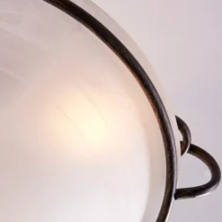 Lindby Deckenlampe Rando, silber antik, Glas, Ø 50 cm, E27