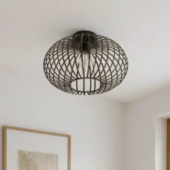 Lindby Deckenlampe Rosalea, messingfarben, Metall, 40cm, E27