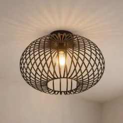 Lindby Deckenlampe Rosalea, messingfarben, Metall, 40cm, E27