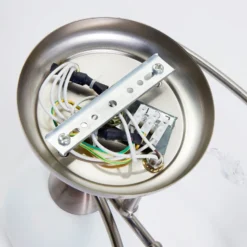 Lindby Deckenlampe Svean, 3fl, nickel/weiß, Glas, Länge 60cm