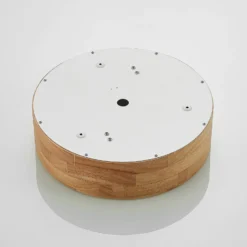 Lindby Deckenlampe Tanju, Ø30 cm, 2-flg., Kautschukholz, E27