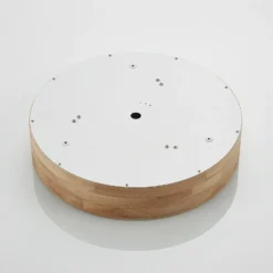 Lindby Deckenlampe Tanju, Ø40 cm, 3-flg., Kautschukholz, E27