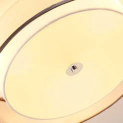 Lindby Deckenlampe Tobia, grau, Textil, Ø 50 cm, E27