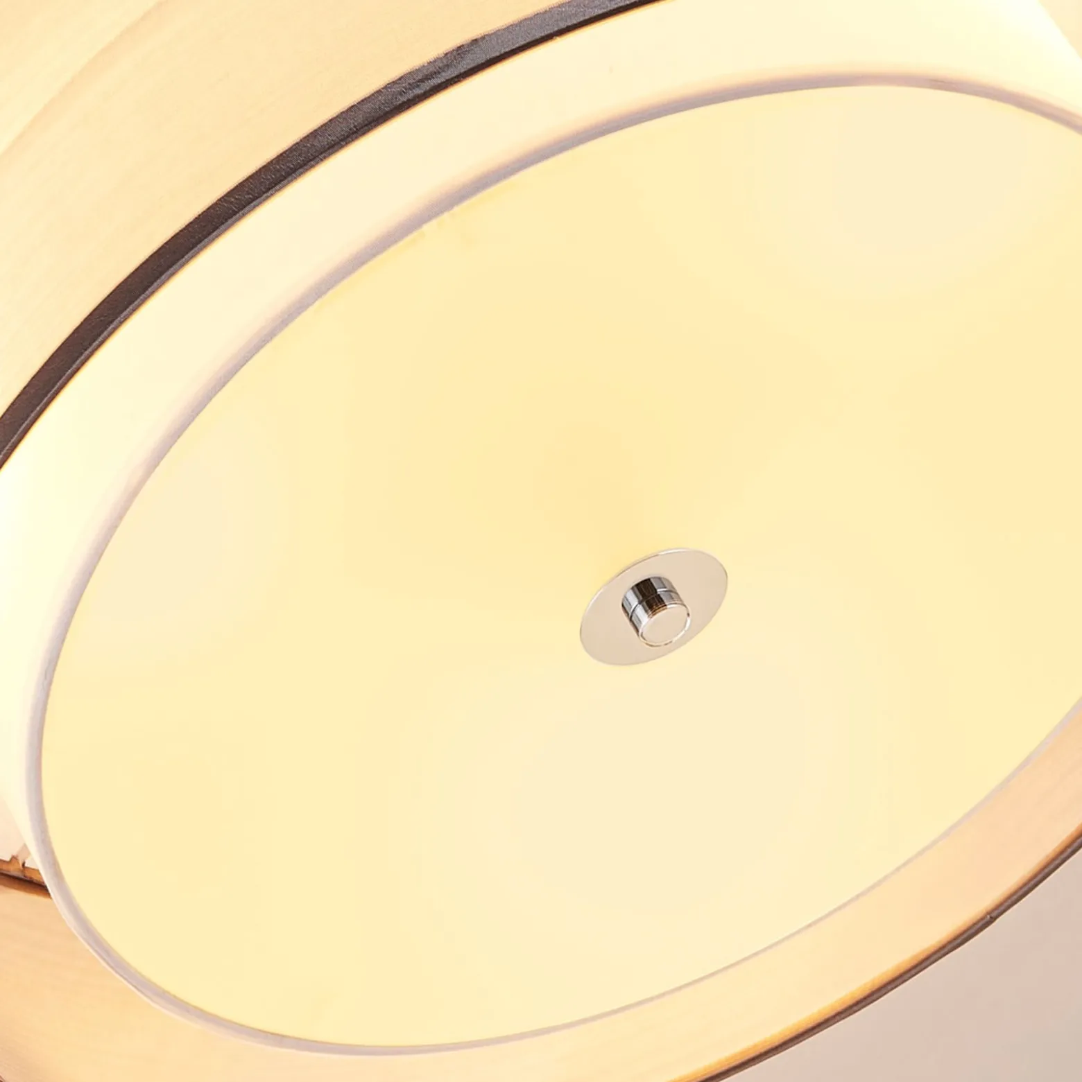 Lindby Deckenlampe Tobia, grau, Textil, Ø 50 cm, E27