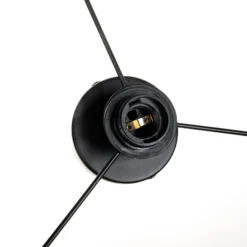 Lindby Deckenlampe Yaelle, Ø 40 cm, Rattan, schwarz, E27