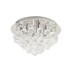 Lindby Deckenleuchte Antonino, Ø 35 cm, 4-flg., Kristall, G9