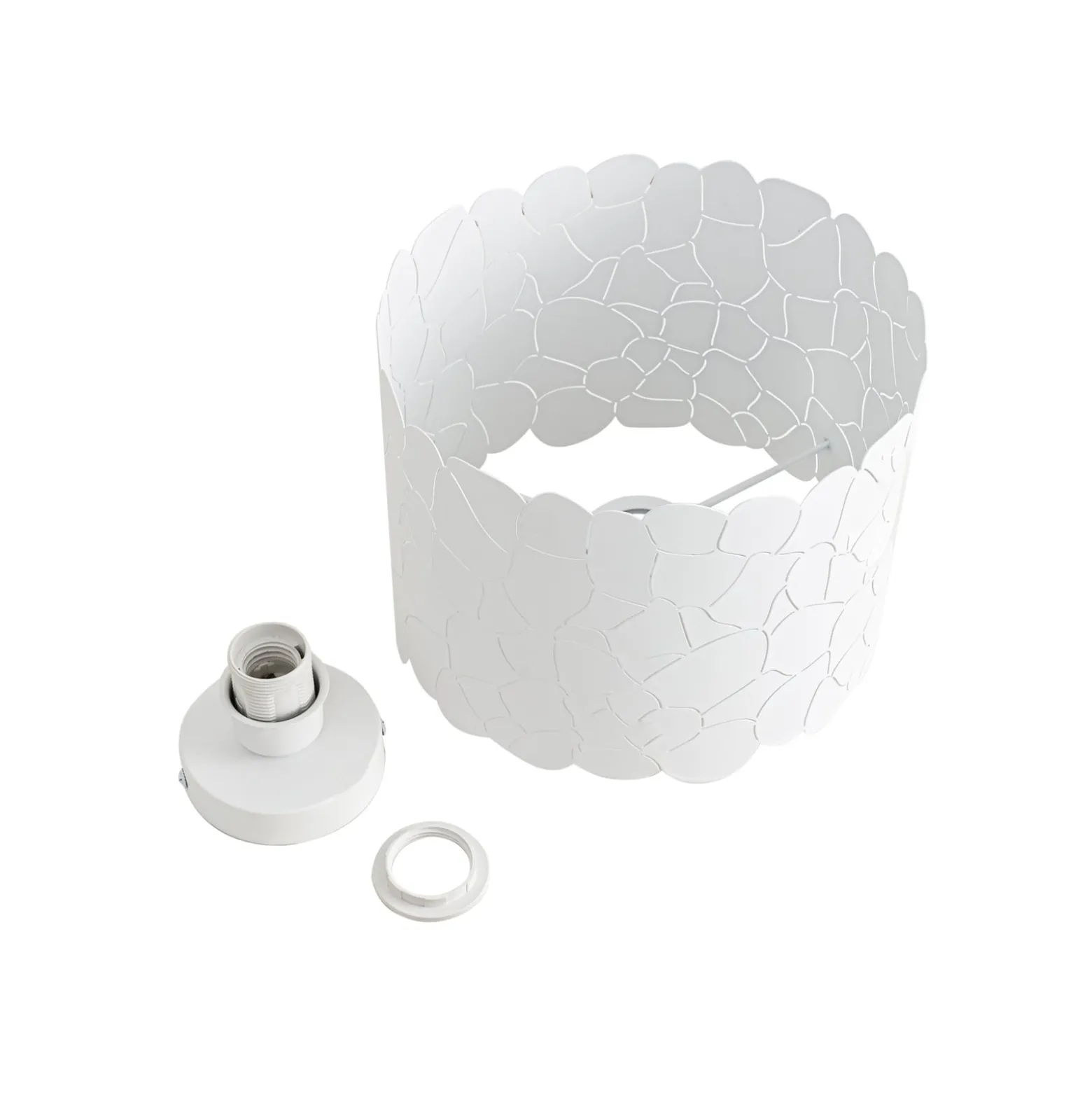 Lindby Deckenleuchte Aralena, weiß, Metall, Ø 26 cm