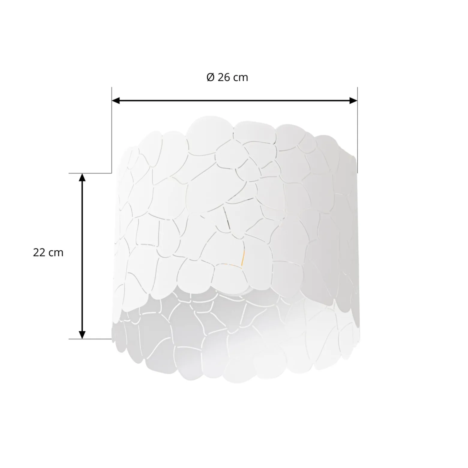 Lindby Deckenleuchte Aralena, weiß, Metall, Ø 26 cm