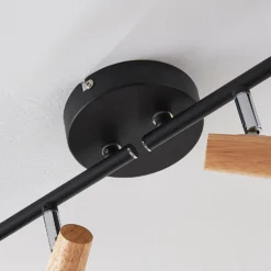 Lindby Deckenleuchte Arina, 68 cm, schwarz, 4-flammig, E14