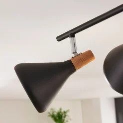 Lindby Deckenleuchte Arina, 68 cm, schwarz, 4-flammig, E14