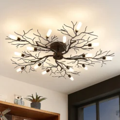 Lindby Deckenleuchte Bigna, Ø 98 cm, 15-flammig, Metall, G9