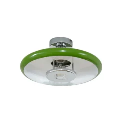 Lindby Deckenleuchte Branford, Retro, Ø 35 cm, grün, Metall