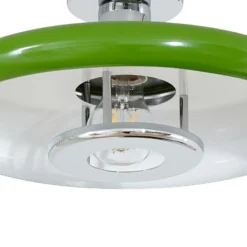 Lindby Deckenleuchte Branford, Retro, Ø 35 cm, grün, Metall