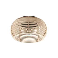 Lindby Deckenleuchte Ediz, 1-flammig, E27, Holz, Ø 44,4 cm