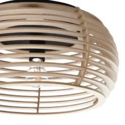 Lindby Deckenleuchte Ediz, 1-flammig, E27, Holz, Ø 44,4 cm