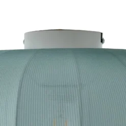 Lindby Deckenleuchte Helin, blau, Stoff, Ø 35 cm