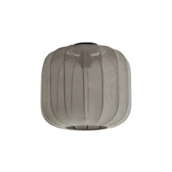 Lindby Deckenleuchte Helin, grau, Stoff, Ø 35 cm