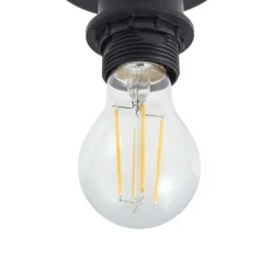 Lindby Deckenleuchte Helin, grau, Stoff, Ø 35 cm