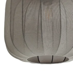 Lindby Deckenleuchte Helin, grau, Stoff, Ø 35 cm