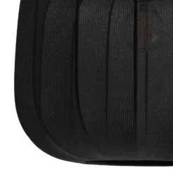 Lindby Deckenleuchte Helin, schwarz, Stoff, Ø 35 cm