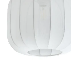 Lindby Deckenleuchte Helin, weiß, Stoff, Ø 35 cm