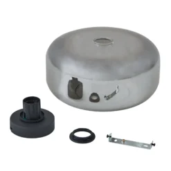 Lindby Deckenleuchte Hildur, Ø 28,5 cm, rauchgrau, Glas