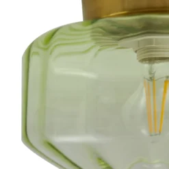 Lindby Deckenleuchte Hildur, grün, Glas, Ø 22 cm