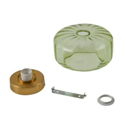 Lindby Deckenleuchte Hildur, grün, Glas, Ø 22 cm