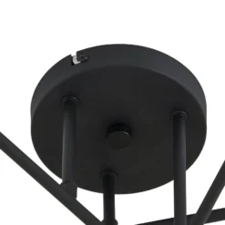 Lindby Deckenleuchte Isamer, rauchgrau/amber, Ø 80 cm, Kugel