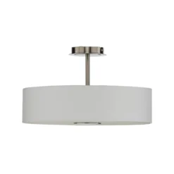 Lindby Deckenleuchte Josia, weiß, Stoff, Ø 47 cm, E27
