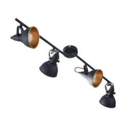 Lindby Deckenleuchte Julin, 85 cm, 4-flammig, schwarz-gold