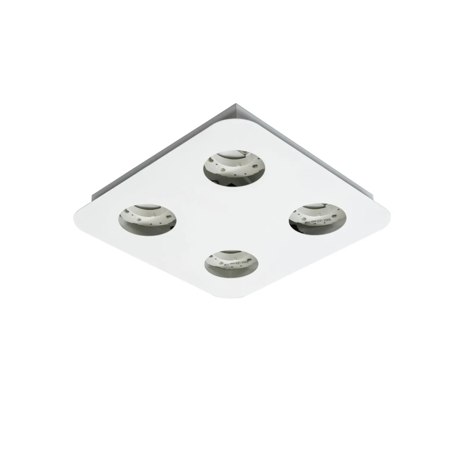 Lindby Deckenleuchte Jyla, weiß matt, 25 x 25 cm, 4-flammig