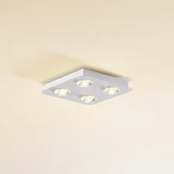 Lindby Deckenleuchte Jyla, weiß matt, 25 x 25 cm, 4-flammig