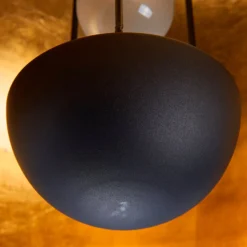 Lindby Deckenleuchte Lya, Ø 40 cm, schwarz-gold, Metall