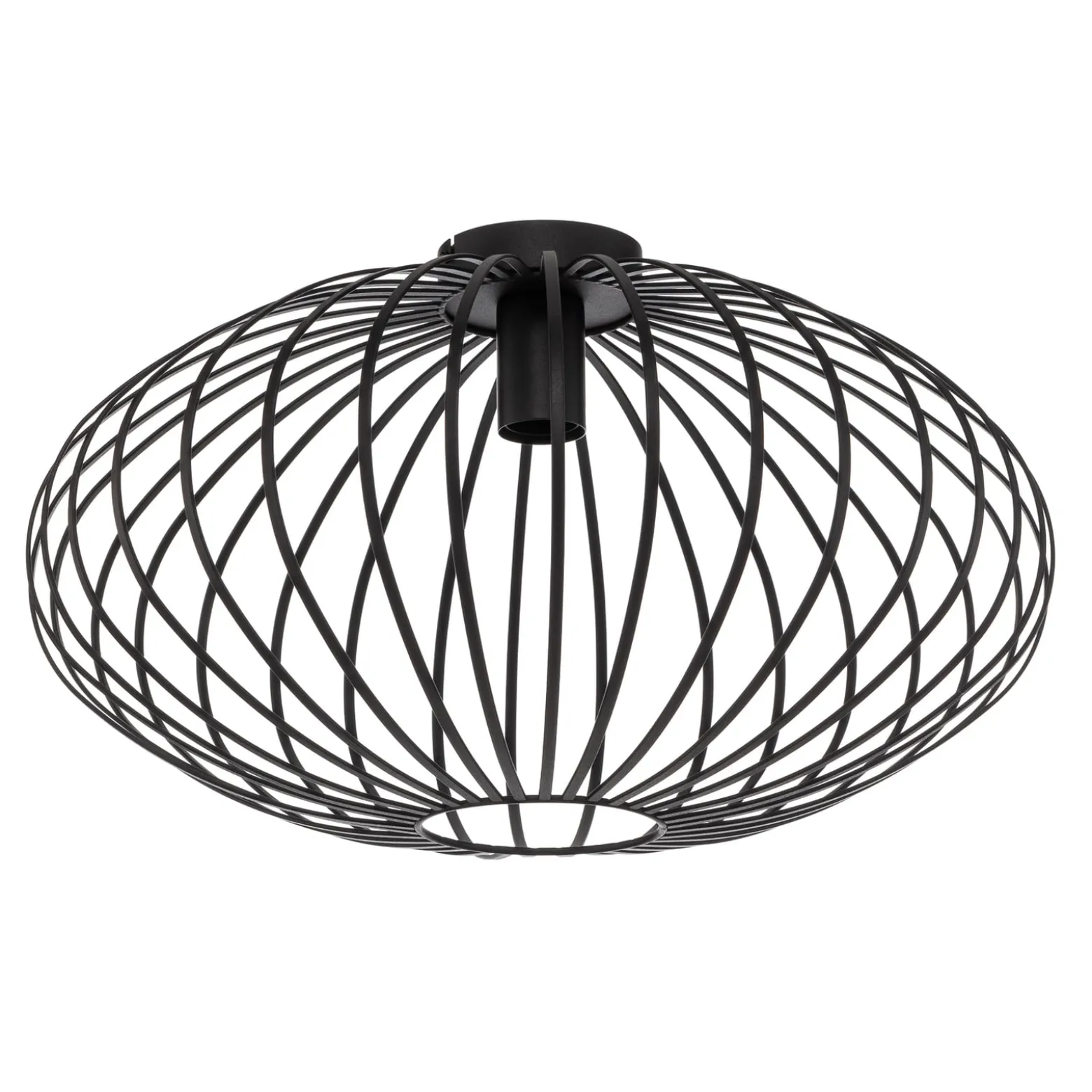 Lindby Deckenleuchte Maivi, schwarz, 50 cm, Eisen, Käfig