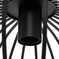 Lindby Deckenleuchte Maivi, schwarz, 50 cm, Eisen, Käfig