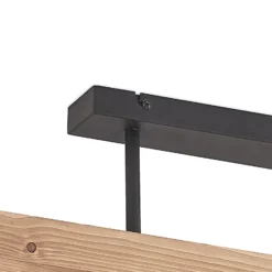 Lindby Deckenleuchte Malwin, GU10, 100 cm lang, 6-flg., Holz