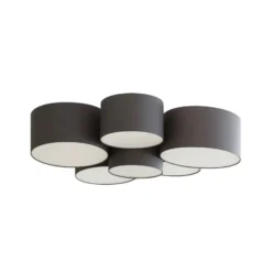 Lindby Deckenleuchte Maureka, 94 cm, sechsflammig, Textil