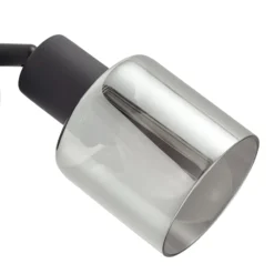Lindby Deckenleuchte Netty, 1-flammig, grau, Glas