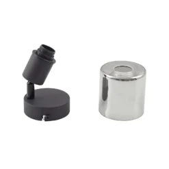 Lindby Deckenleuchte Netty, 1-flammig, grau, Glas