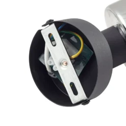Lindby Deckenleuchte Netty, 1-flammig, grau, Glas