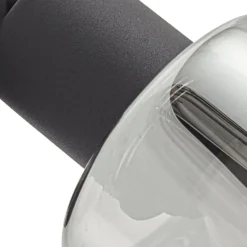Lindby Deckenleuchte Netty, 1-flammig, grau, Glas