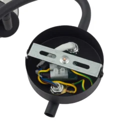 Lindby Deckenleuchte Netty, grau, 3-flammig, Glas