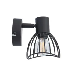 Lindby Deckenleuchte Piena, schwarz, 1-flg., Metall, Ø 9,3cm