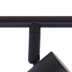 Lindby Deckenleuchte Piena, schwarz, 4-flg., Metall, 70cm